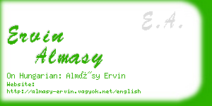 ervin almasy business card